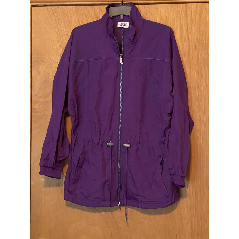 Vintage 1990s Reebok Windbreaker Nylon Lightweight Jacket Womens Sz S Retro 90s